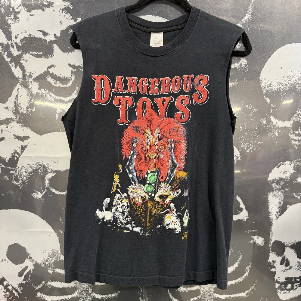 Vintage 1989 Dangerous Toys Sportin A Woody Tour Shirt Chopped Backstage Pass